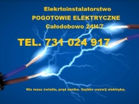 Usługi Elektryczne tel. 731-024-917 pogotowie elektryczne całodobowe 24h Wrocław okolice najtaniej